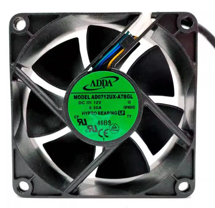 ADDA AD0712UX-A7BGL 12V 0.30A 4wires cooling fan ADDA AD0712UX-A7BGL 12V 0.30A 4wires cooling fan